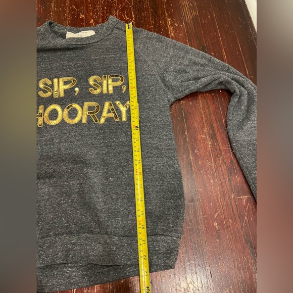 Dark grey beaded and sequin fleece crewneck - Picture 8 of 9